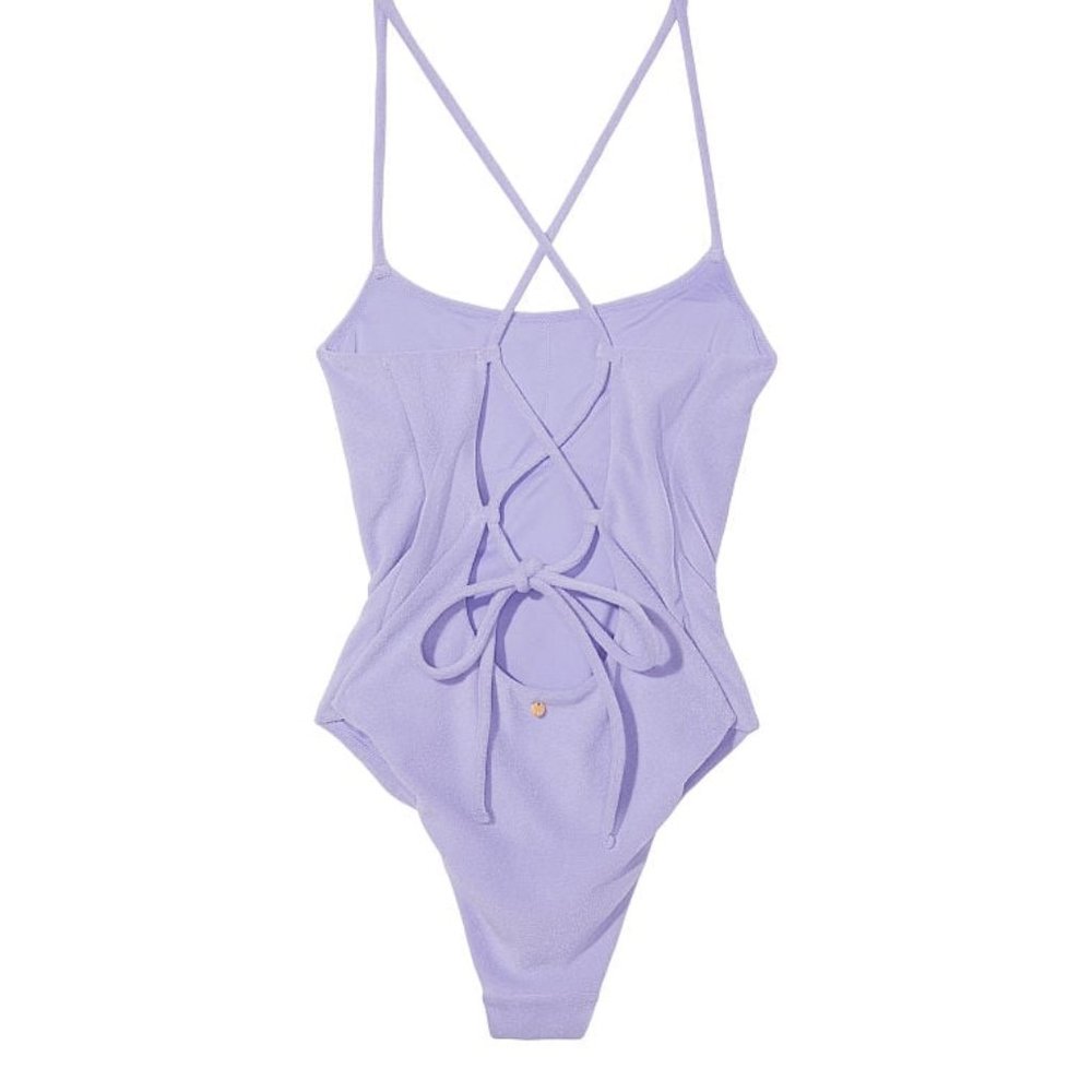 VICTORIA'S SECRET SWIM Essential Scoop One-Piece Swimsuit Terry cloth large NWT - Picture 4 of 8